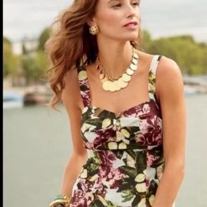 Cabi Tropical silk and cotton tank top